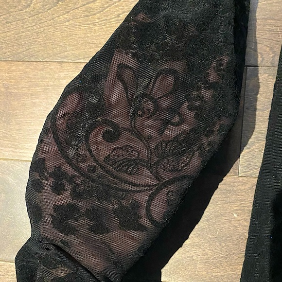 Paisley Pattern Sheer Black Dress & Slip dress - Picture 2 of 5